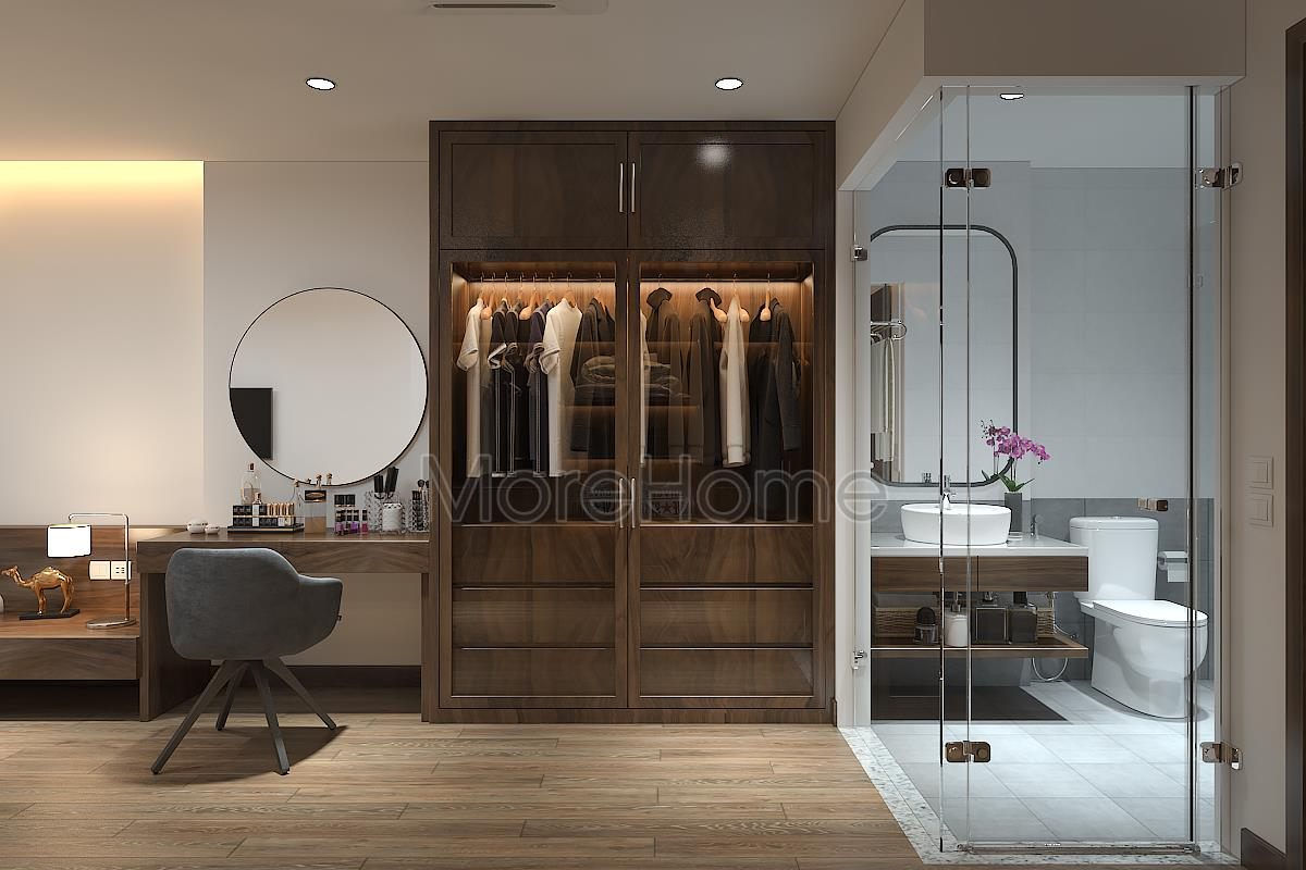 Thiết kế nội thất phòng thay đồ nhà ống An Dương Tây Hồ 